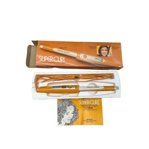 Vintage Super Curl Gillette Steam Styler Adjustable Heat Curling Iron Wand New